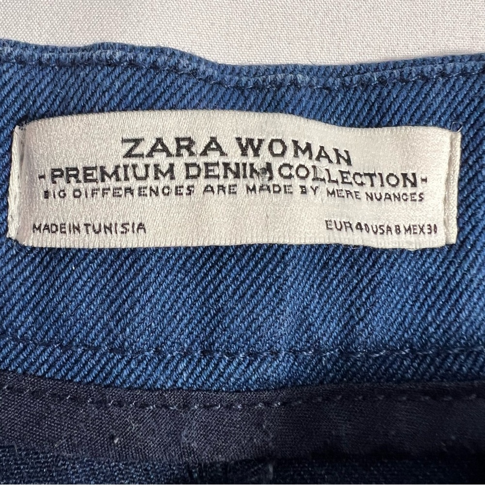Zara Women’s Wide Leg Crop Denim - Size 8 - Picture 7 of 7